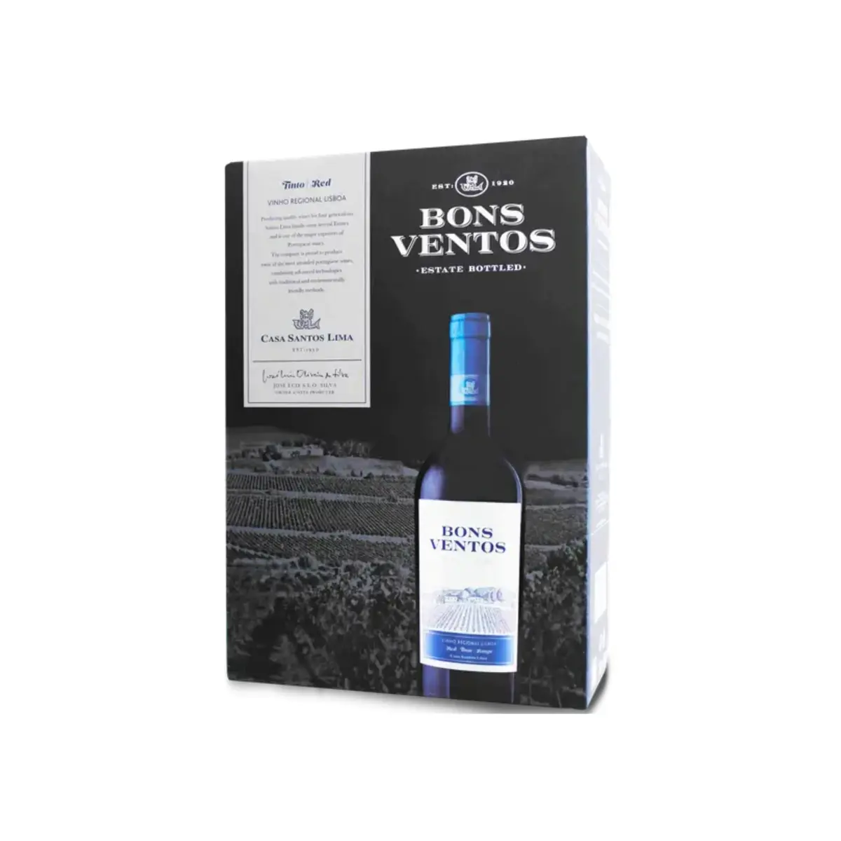 Vinho Tinto Português Bons Ventos Bag in Box 3000ml - 1