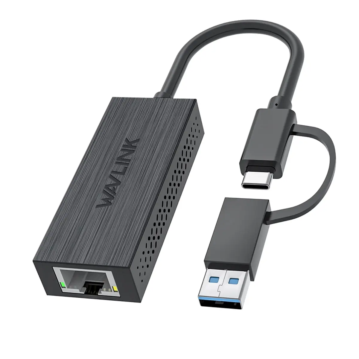 Adaptador USB C para Ethernet, Adaptador LAN USB WAVLINK 2.5G, compatível com laptop, PC com Windows 7/8/10, XP, Vista, Mac OS 10.6 ou posterior