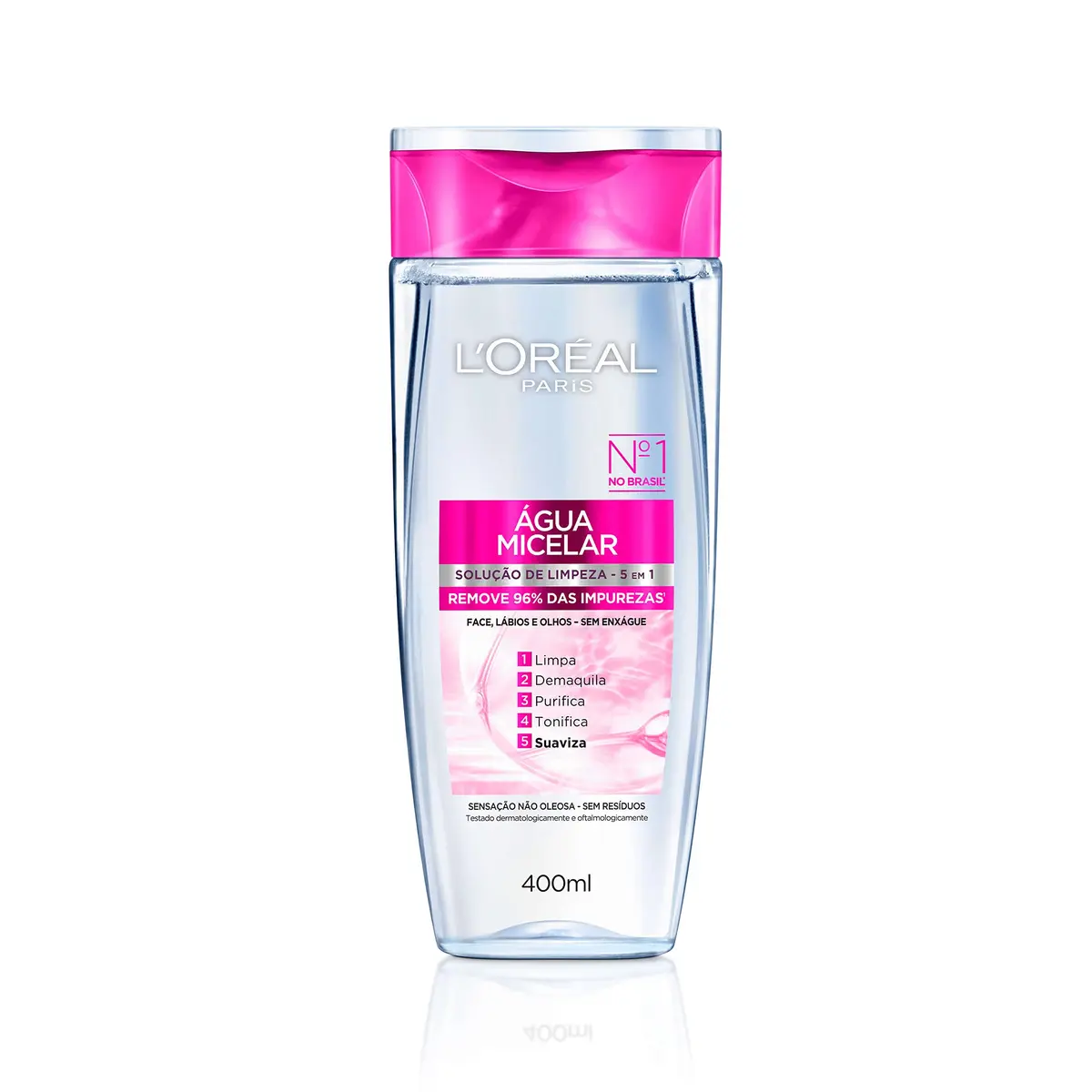 L'Oréal Paris Dermo Expertise, Água Micelar Purificante 5 em 1, 400ml | Limpa, Demaquila, Purifica, Suaviza e Reequilibra a Pele, Fórmula Não Oleosa, Para Todos os Tipos de Pele - 1