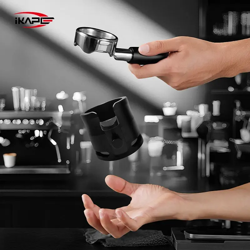 Suporte de portafilter ajustável IKAPE, estação de compactação de café expresso de 51/54/58MM, com base de silicone antiderrapante, acessórios de café