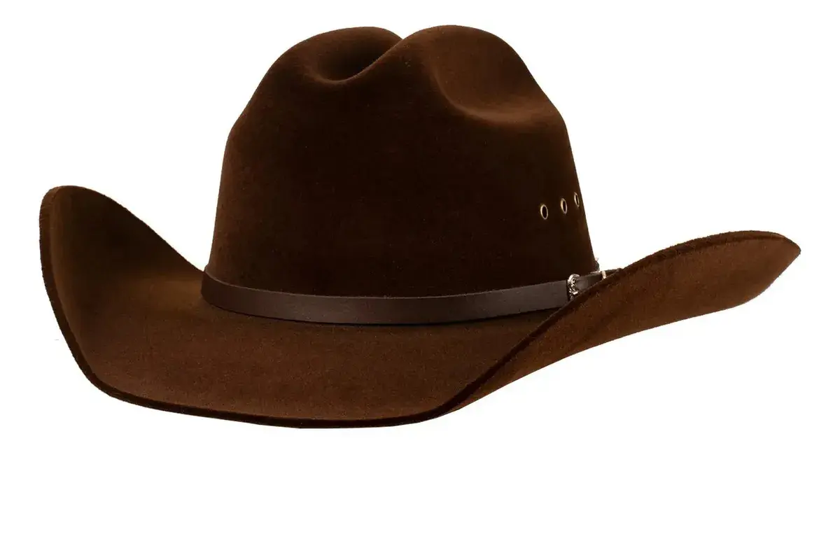 Chapéu Mundial Aveludado Cowboy Perfeito Para Rodeo Cor Marrom Tamanho P
