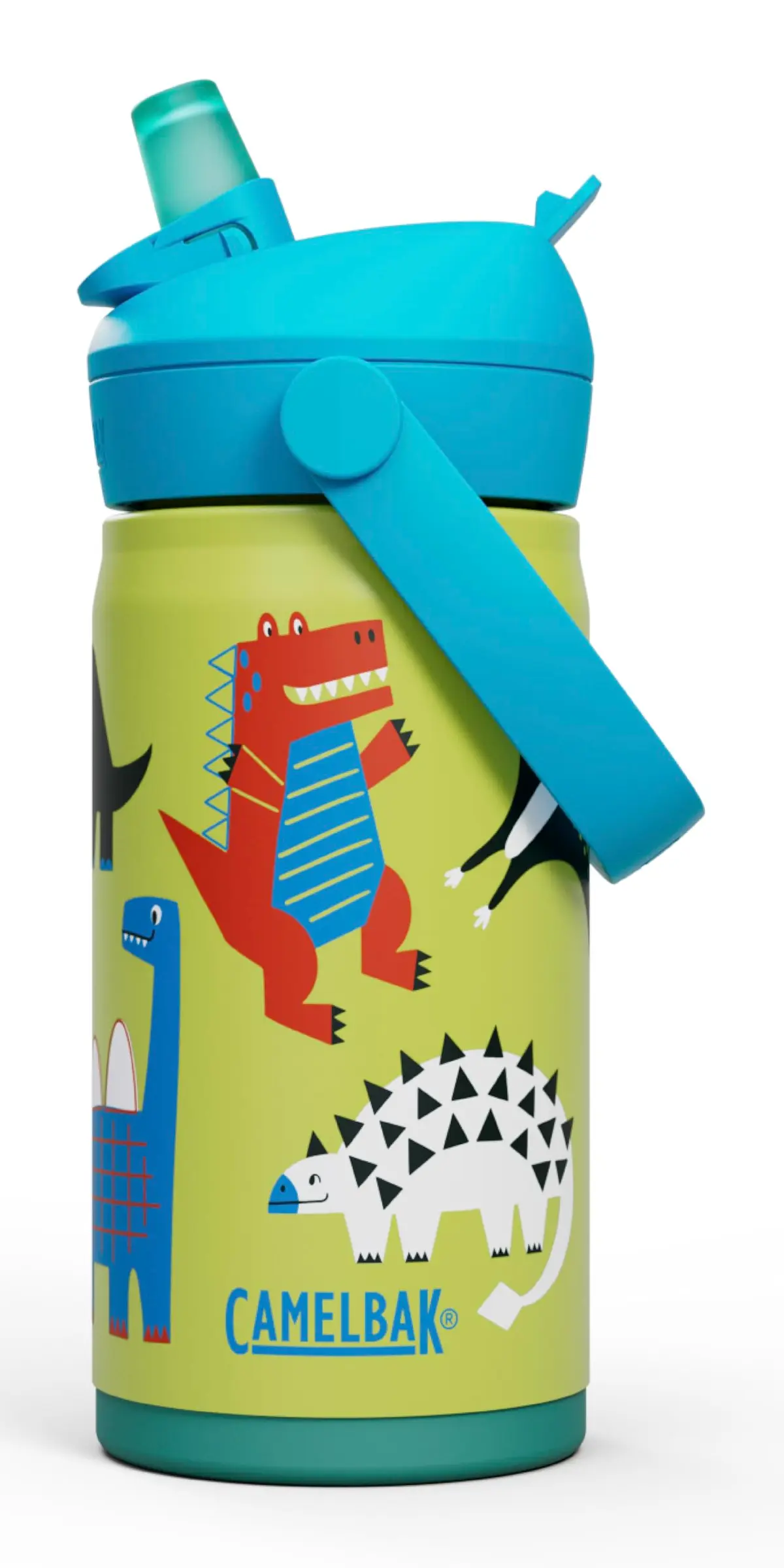 CamelBak Garrafa de água de aço inoxidável Thrive Flip Straw Kids Bite Valve, 340 g - 1
