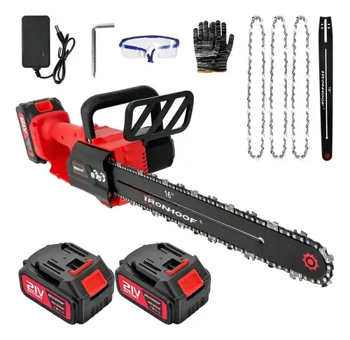 Motosserra Elétrica Brushless 16 Polegadas 2 Bateria 3600w Vermelho 110 V / 127 V / 220 V