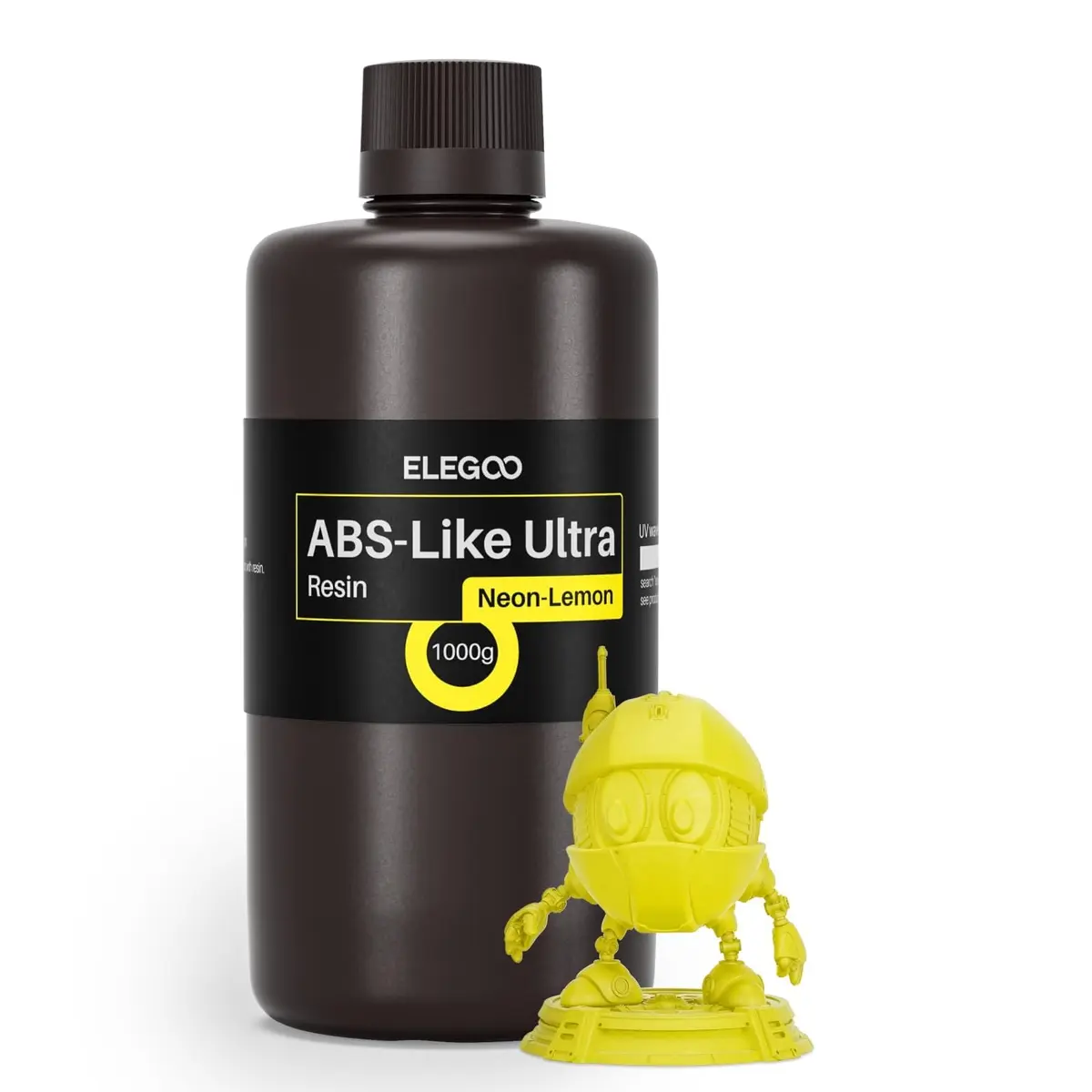 ELEGOO Resina ABS-Like Ultra com resistência e tenacidade extras, compatível com impressora 3D de resina MSLA/DLP/LCD, resina de impressora 3D perfeita para aplicação em ferramentas, Neon-Limão 1000g - 1