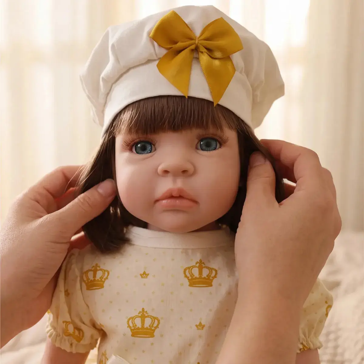 Boneca Bebê Reborn Silicone Realista Pode Dar Banho thumbnail 3