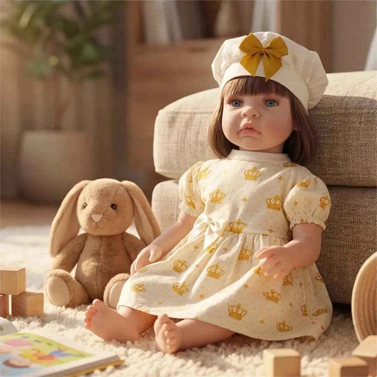 Boneca Bebê Reborn Silicone Realista Pode Dar Banho thumbnail 5