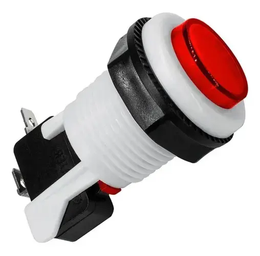 Botão Arcade Vermelho 2.3cm para Fliperama Jukebox PBS-29