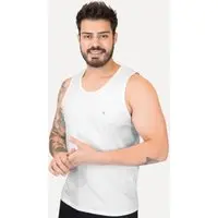 Regata Calvin Klein Jeans Masculina Chest CK Logo Branco
