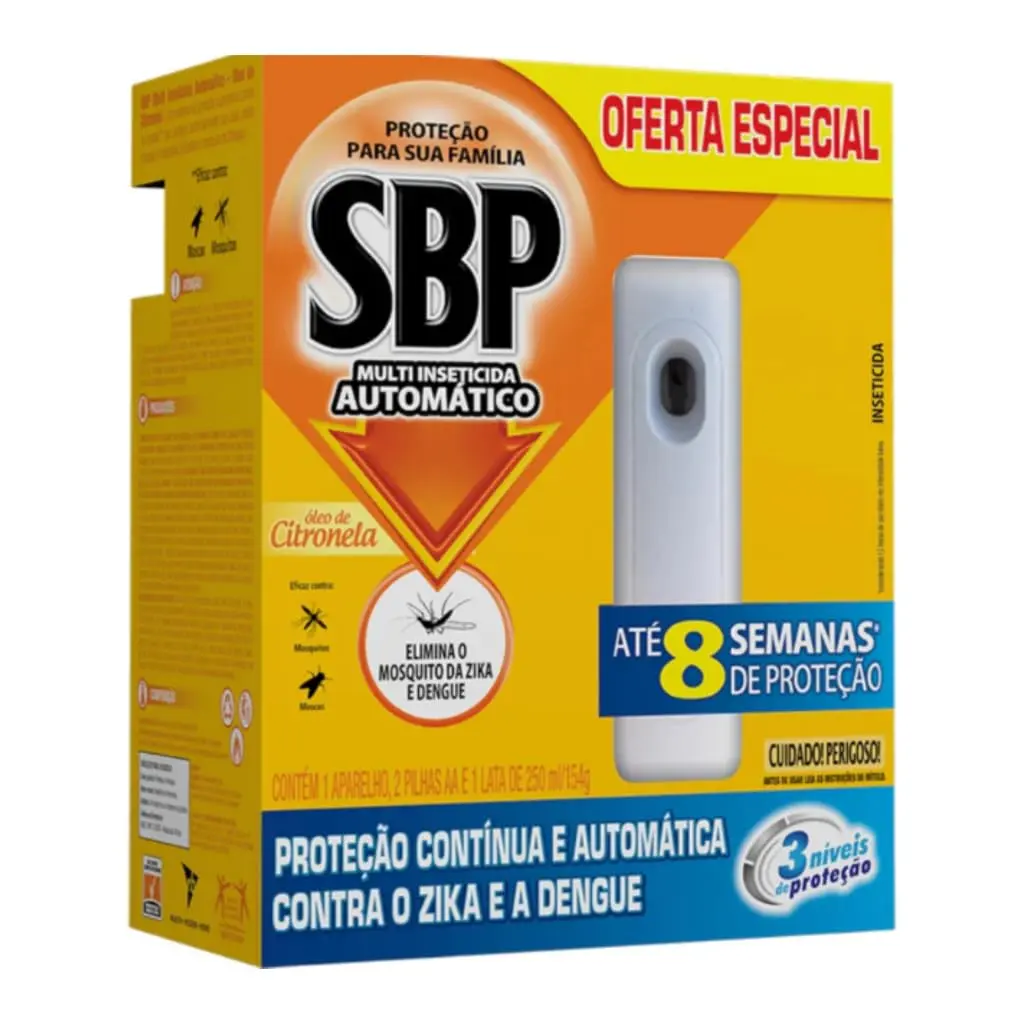 Multi Inseticida Automático SBP Citronela 250ml - 1