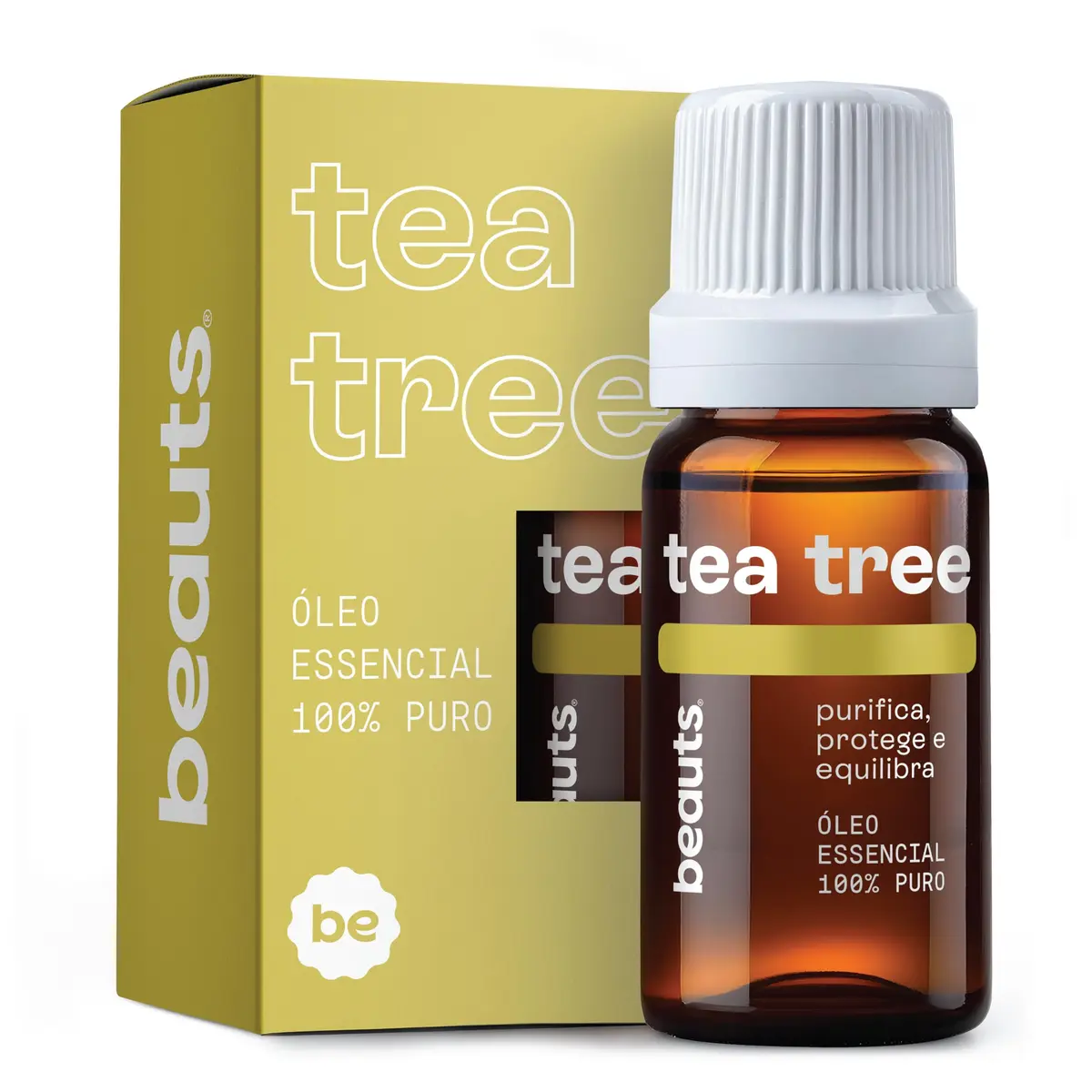 Óleo Essencial Melaleuca (Tea Tree) - 100% Puro e Natural - Purifica, Fortalece a Imunidade, Equilibra a Oleosidade da Pele, Alivia Irritações e Caspa - Para Aromaterapia, Difusor de Óleo Essencial e Massagem - Vegano, 10 mL, Beauts