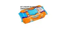 [R$ 2,40 cada] Kit 3 Toalhas Lenços Umedecidos Toquinho 120 Unidades - 1