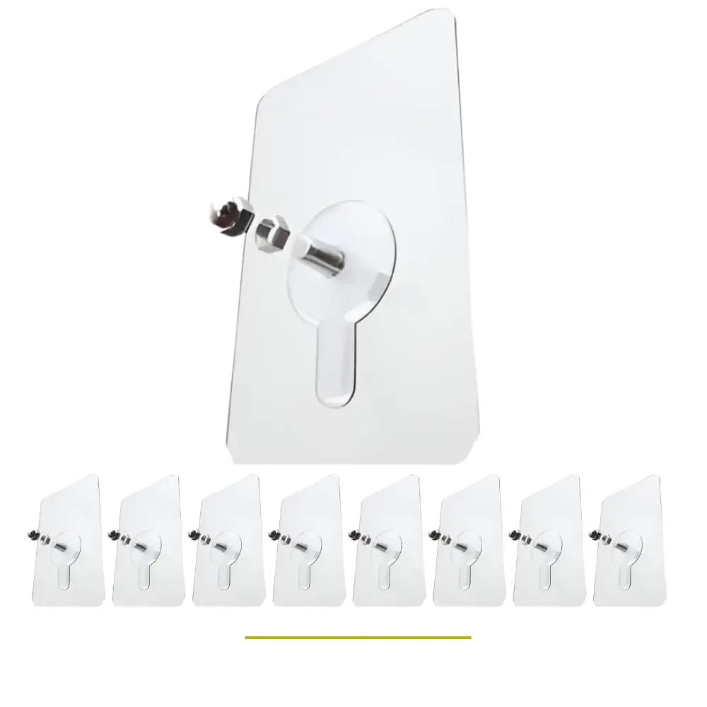 Kit 8 Parafuso Adesivo Suporte Autocolante Com Parafuso E Rosaca Multiuso Para Pendurar Na Parede Azulejos Banheiro Cozinha Sem Furos Adesivo Transparente gancho de parafuso - UpShop - 1