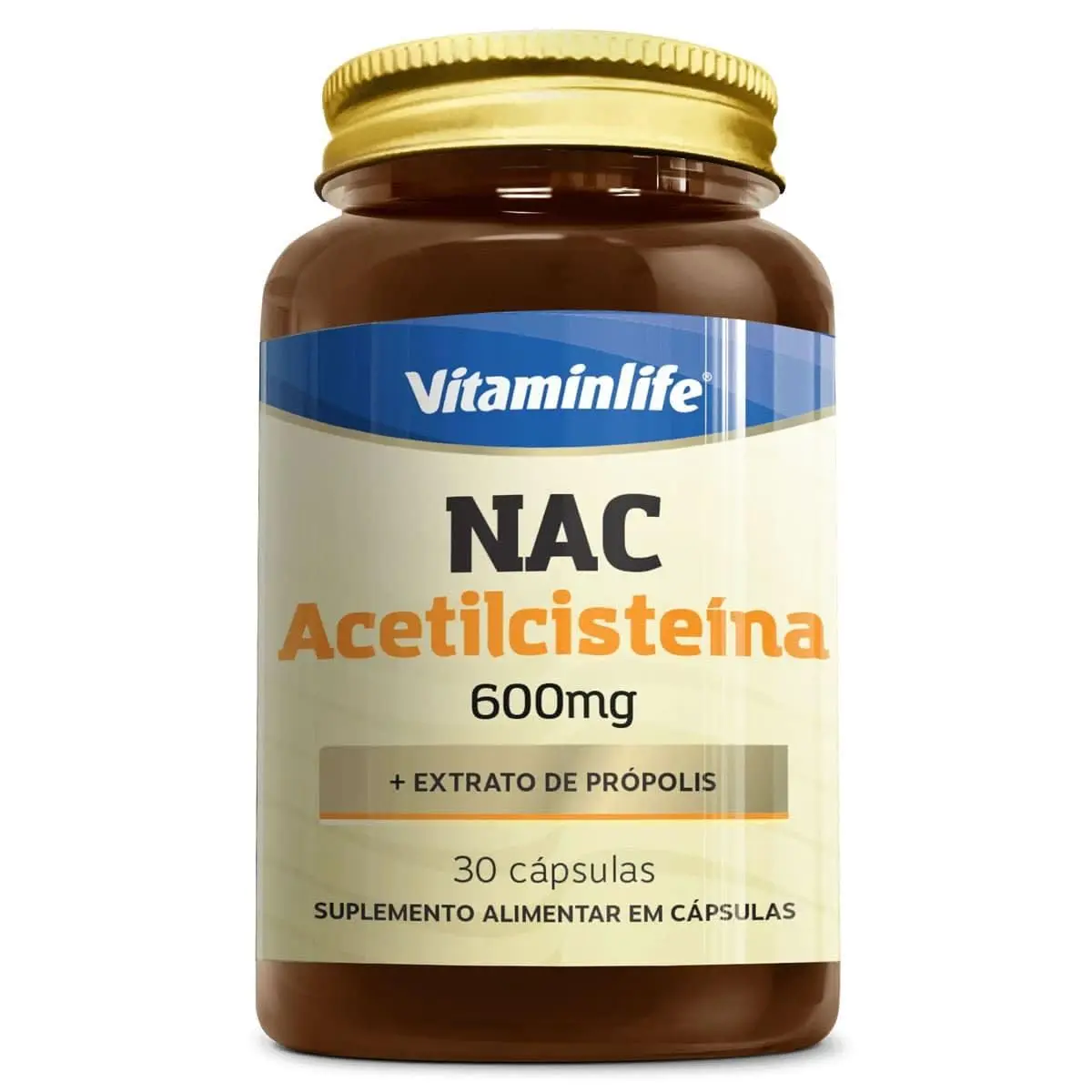 Suplemento de Acetilcisteína Vitamin Life, Com Extrato de Própolis | NAC