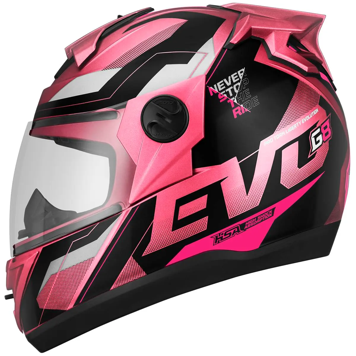 CAPACETE FECHADO PRO TORK EVOLUTION 788 G8 EVO BRILHANTE PINK TAM. 62