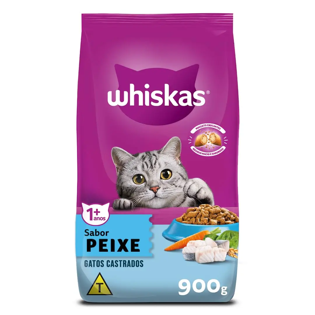 whiskas Ração Whiskas Peixe Gatos Adultos Castrados 900 G