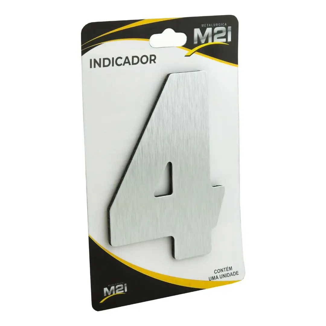 Números e Letras Residencial em Aluminio Composto Cor ESCOVADO 12 cm altura - 1