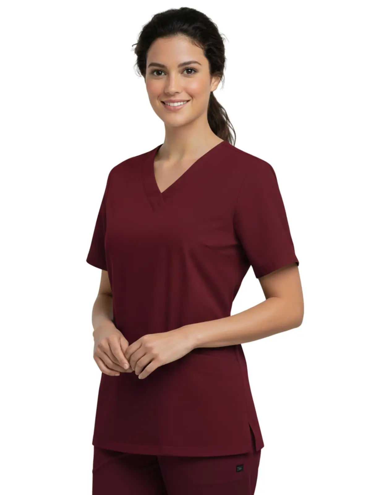 Blusa Bata Scrub Premium Feminino Tactel Elastano Bolsos Funcionais