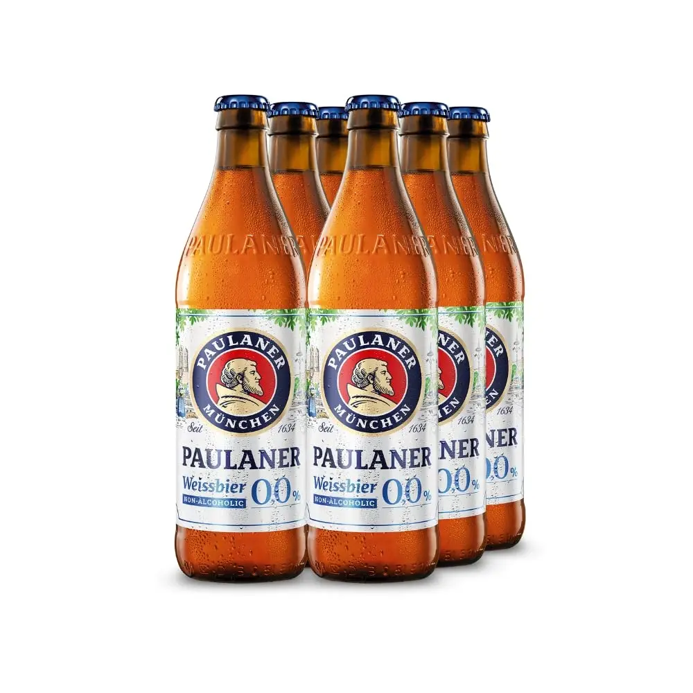Cerveja Zero Álcool Paulaner Weissbier Garrafa 500ml (6 Unidades)