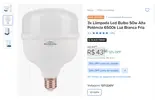 3x Lâmpada Led Bulbo 50w Alta Potência 6500k Luz Branca Fria - 1