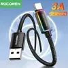 [Com Taxa] Cabo USB Tipo-C 3A Carregamento Rápido QC 3.0 Rocoren - 1