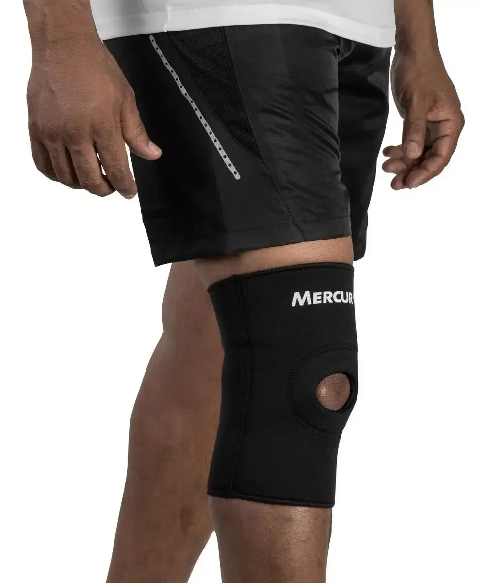 Joelheira Esporte C/ Orificio Reforçado Preta Bc0037 Mercur Tamanho PP
