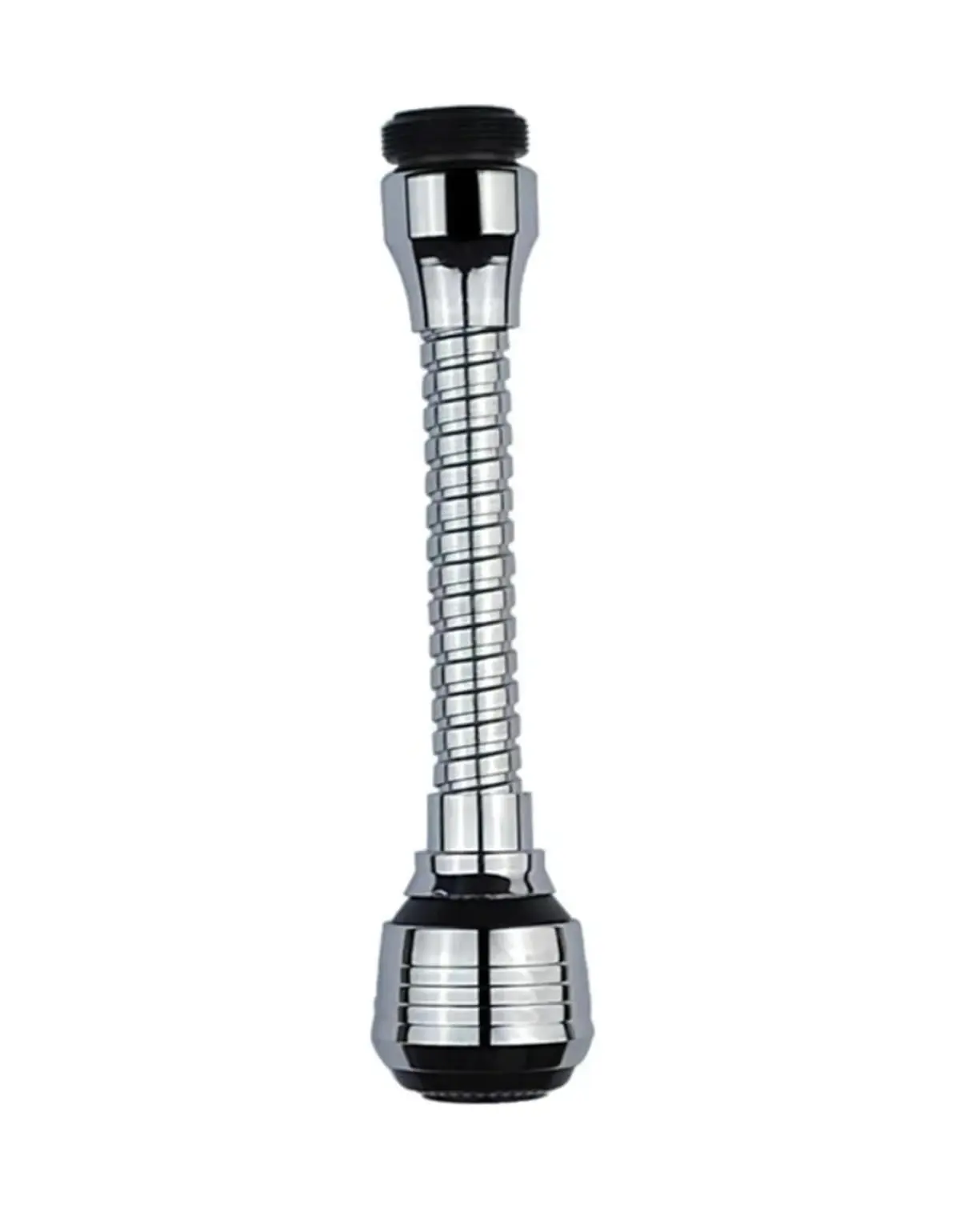 Extensor de Torneira Flexível 360° com Arejador Articulado Cromado – Bico Ajustável Anti-Respingo para Cozinha e Pia acompanha clip fecha alimentos - YASDA
