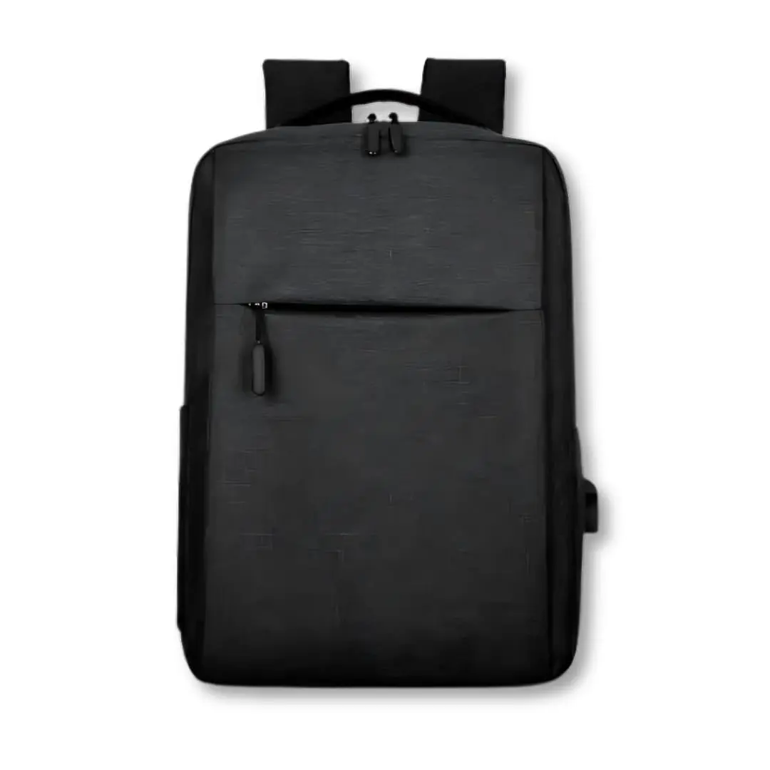 Mochila Escolar Unissex Impermeável com Entrada USB e Compartimento para Notebook – Preta, Moderna e Resistente - 1