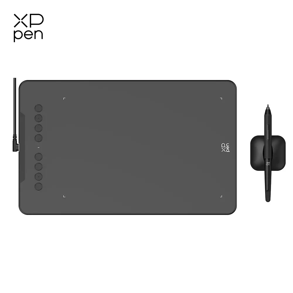 Tablet Gráfico XPPen Deco 01 V3 de 10*6 Polegadas para Conferências Web, Transmissões, Ensino à Distância, Reuniões Online e Desenho - 1