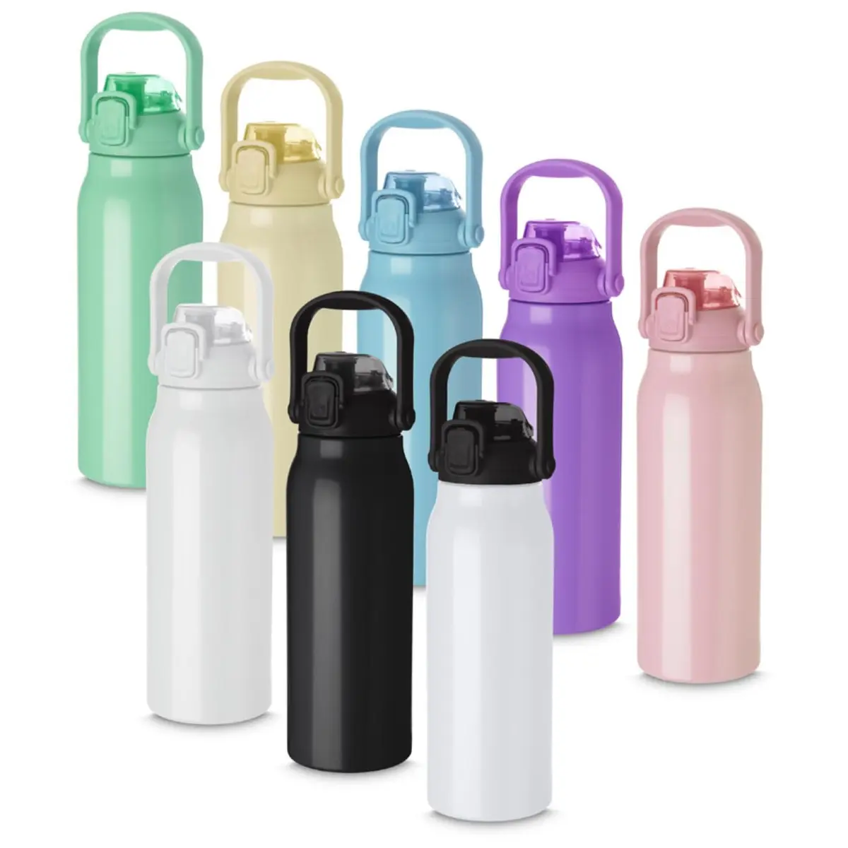UTIMAIS+ Garrafa Térmica 1,5L em Aço Inoxidável Camada Dupla com Alça e Bico para Academia e Esporte, Roxa