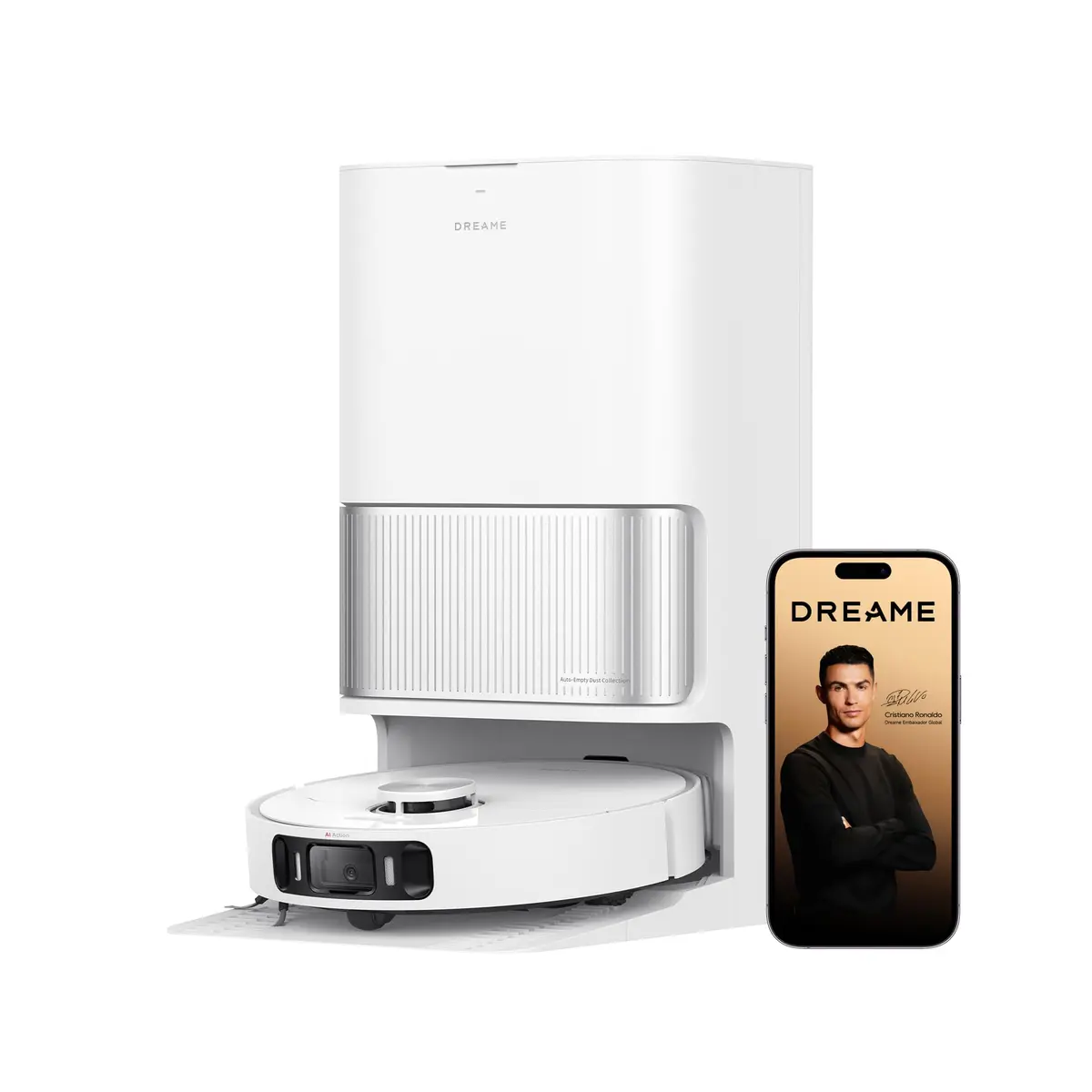 DREAME L40 Ultra AE Robô Aspirador e Mopa, Sucção 19.000Pa, Caixa de Poeira Autoesvaziável, Mopa Flexível com Lavagem Automática 75°C, Amigo dos Pets, App/Voz(Alexa/Google/Siri), 127v