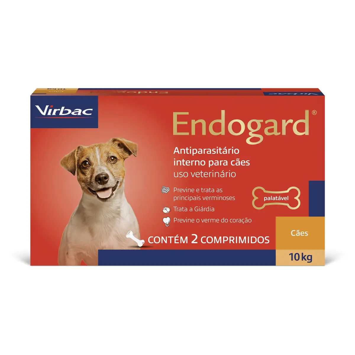 Virbac Endogard Vermífugo para Cães até 10 kg com 2 Comprimidos