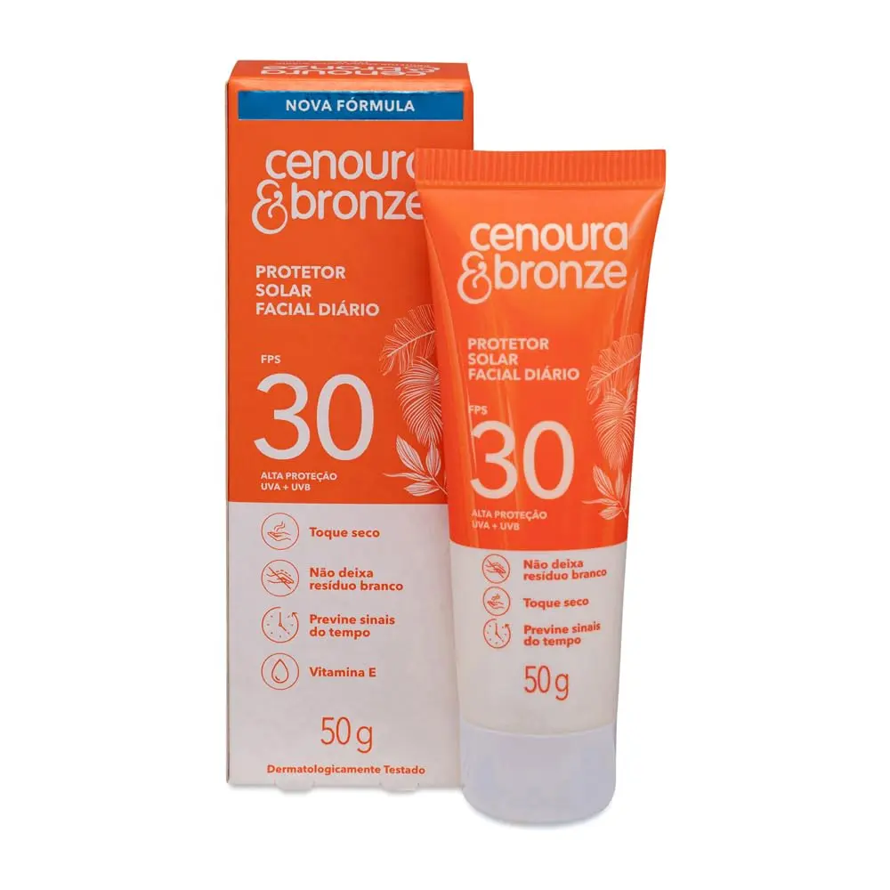 Protetor Solar Facial Diário FPS 30 Cenoura & Bronze 50g - 1