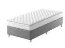 cama box com colchão solteiro howie espuma d33 (17x88x188) branco e cinza - 1