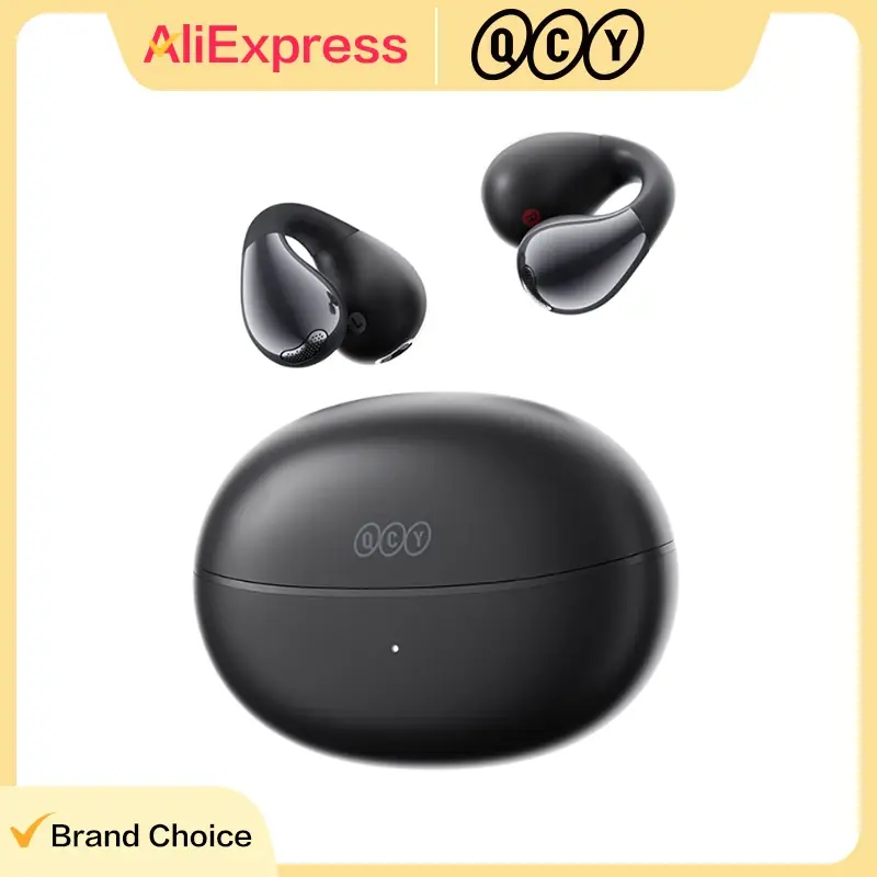 Fones de Ouvido Sem Fio QCY Crossky C30S com Clipe para Orelha, Hi-Res LDAC Bluetooth 6.0, Fones de Ouvido Esportivos de Orelha Aberta com Clipe, IPX5 BH24QT33A