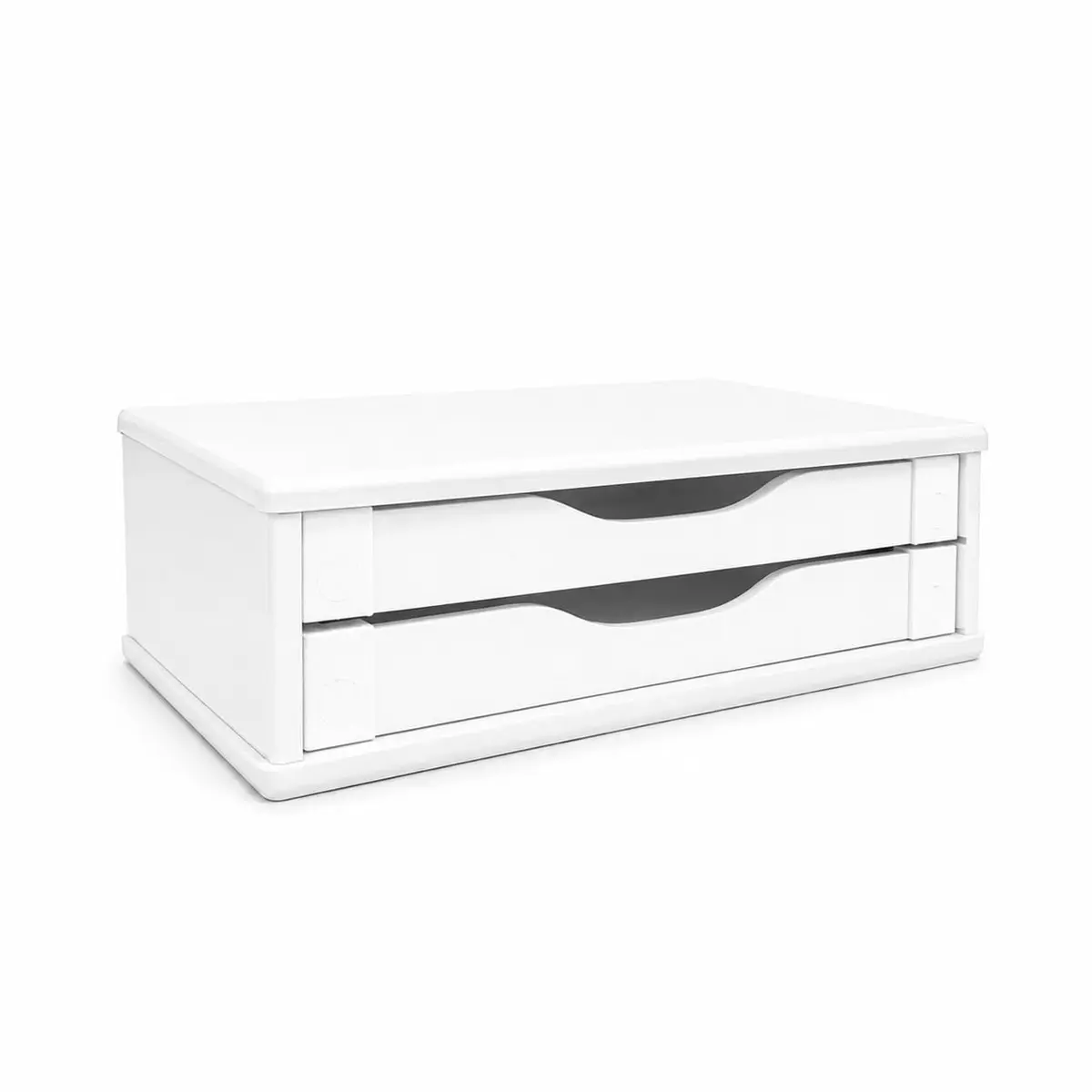 Suporte para Monitor com 2 Gavetas Souza & Cia, MDF, Branco