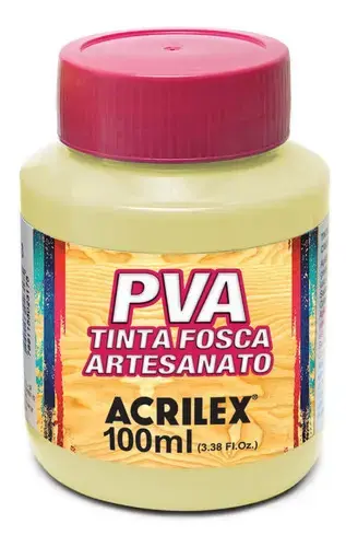 Pva Tinta Fosca 100ml Para Artesanato Acrilex - Cores Cor Saara - 1