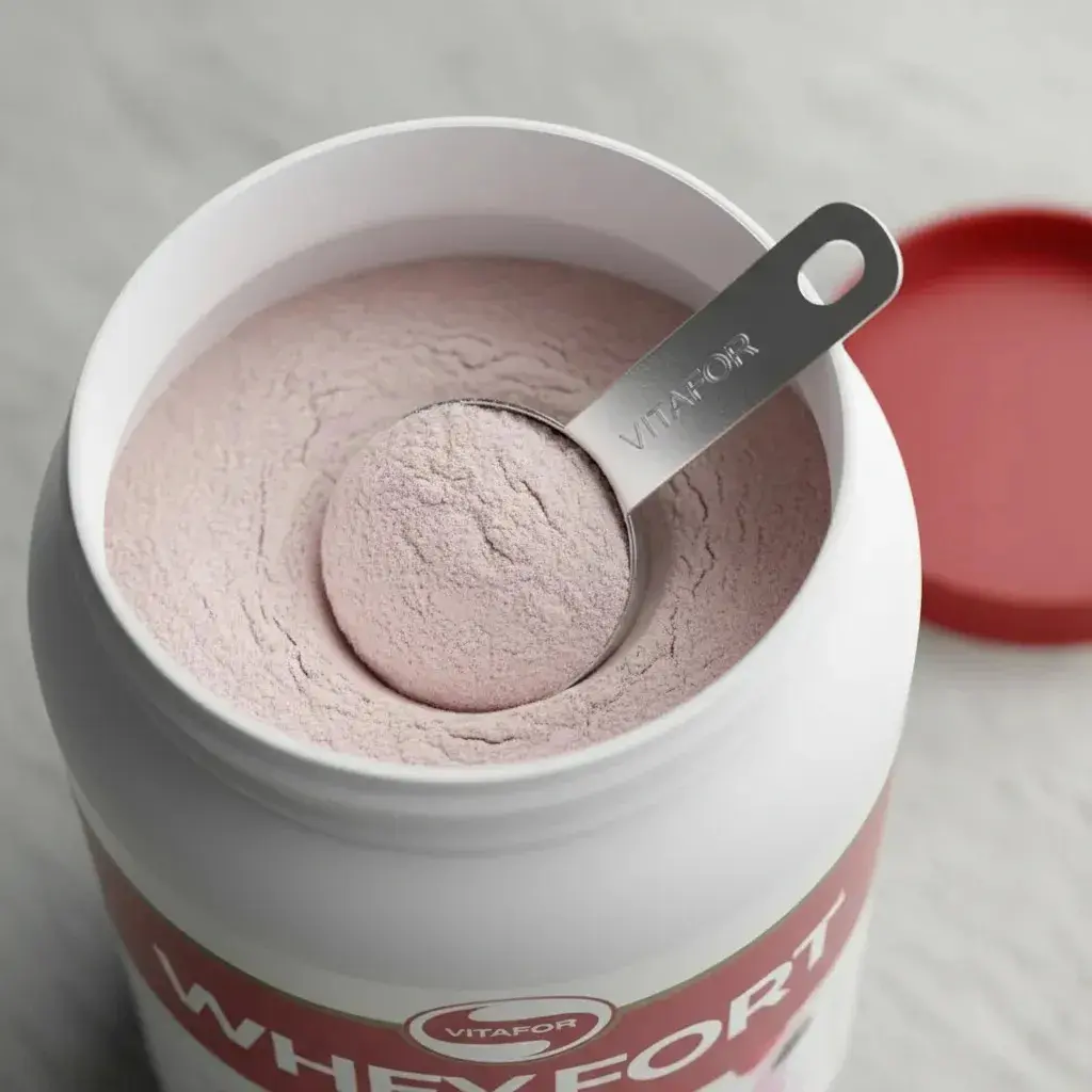 Suplemento Alimentar Whey Fort 3W Sabor Frutas Vermelhas 900g Vitafor thumbnail 3