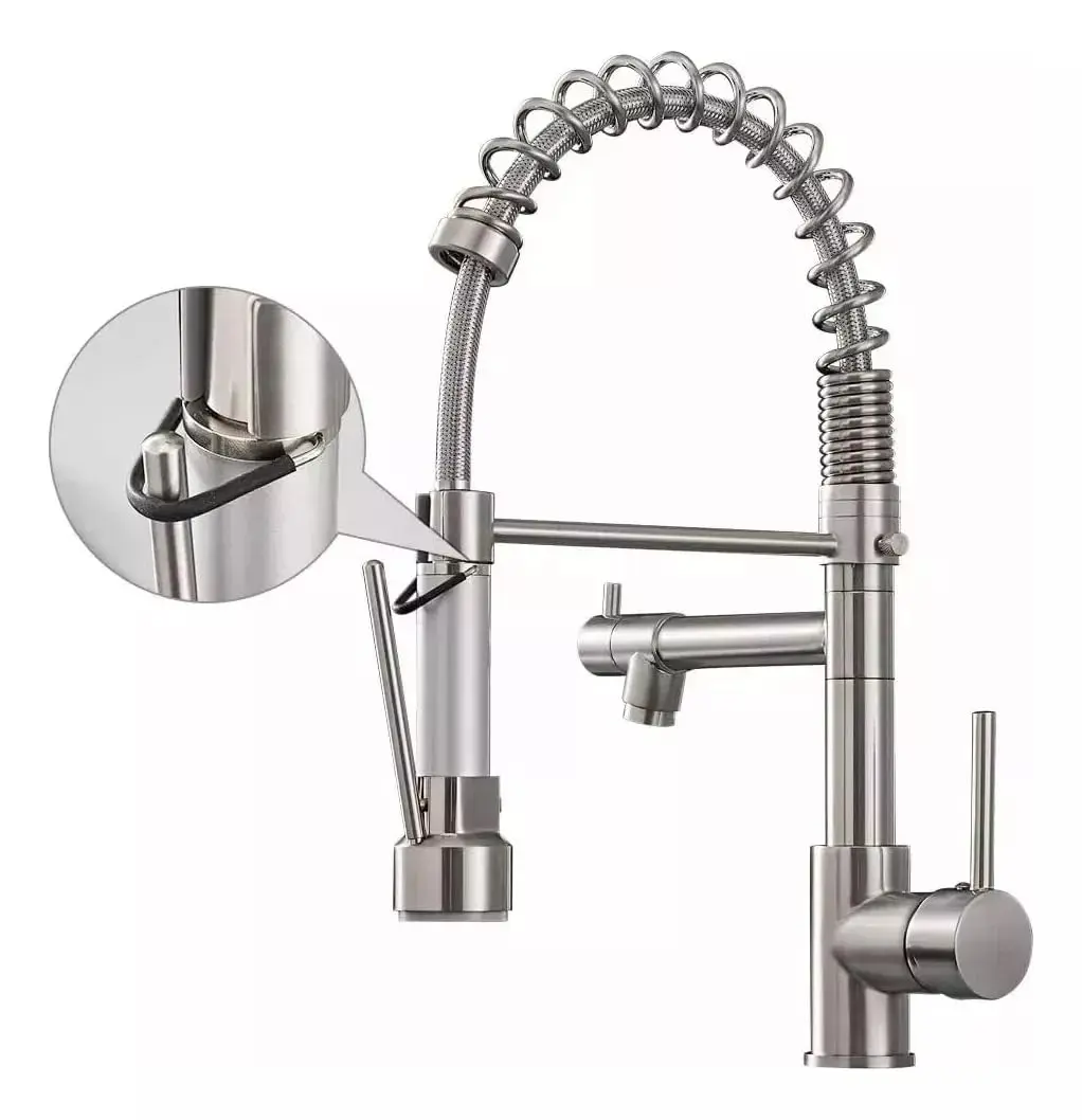 YESOP Torneira Cozinha Gourmet Monocomando Extensível Escovado 50 cm