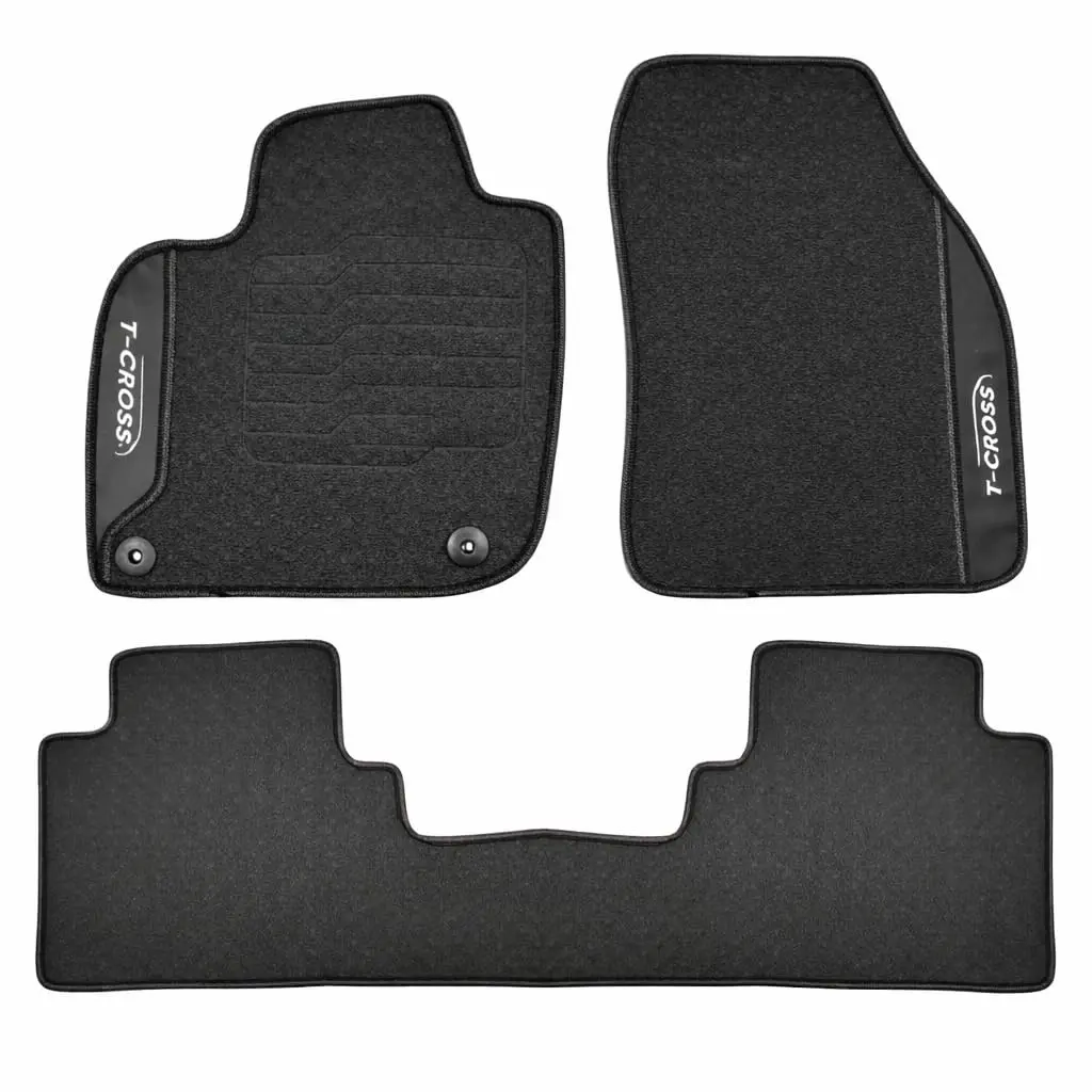 Tapete Emborrachado para T-Cross 2019 2020 2021 2022 2023 2024 2025 Linha Premium Impermeável