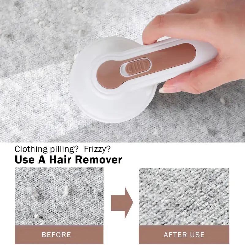 Removedor de Fiapos Elétrico Recarregável — Para Roupas, Móveis e Carpetes, com Cabo USB thumbnail 2