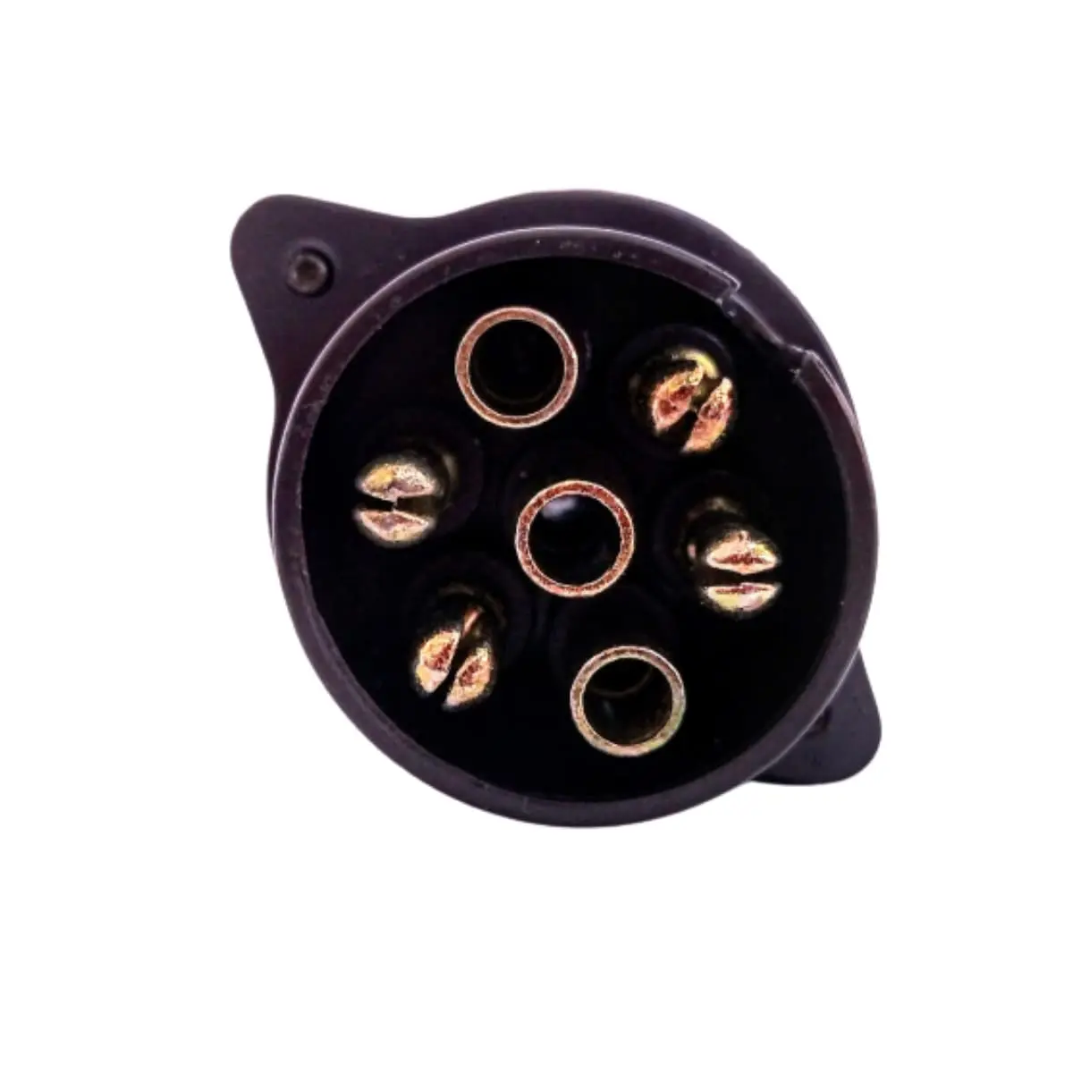 DNI, 8376, Tomada Engate Macho (Movel) Redonda 7 Polos Polarizada em Nylon