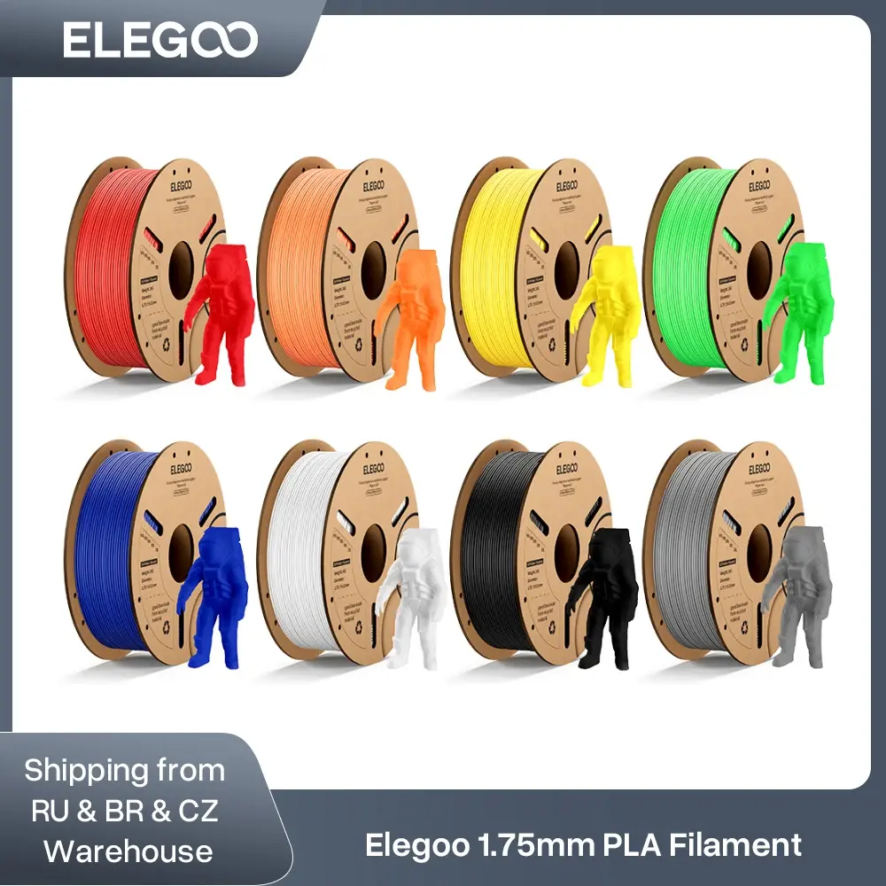 ELEGOO 1kg 1.75mm Filamento PLA Plástico 3D PLA para Impressora 3D Material de Consumíveis para NEPTUNE 3 PRO FDM Impressora 3D