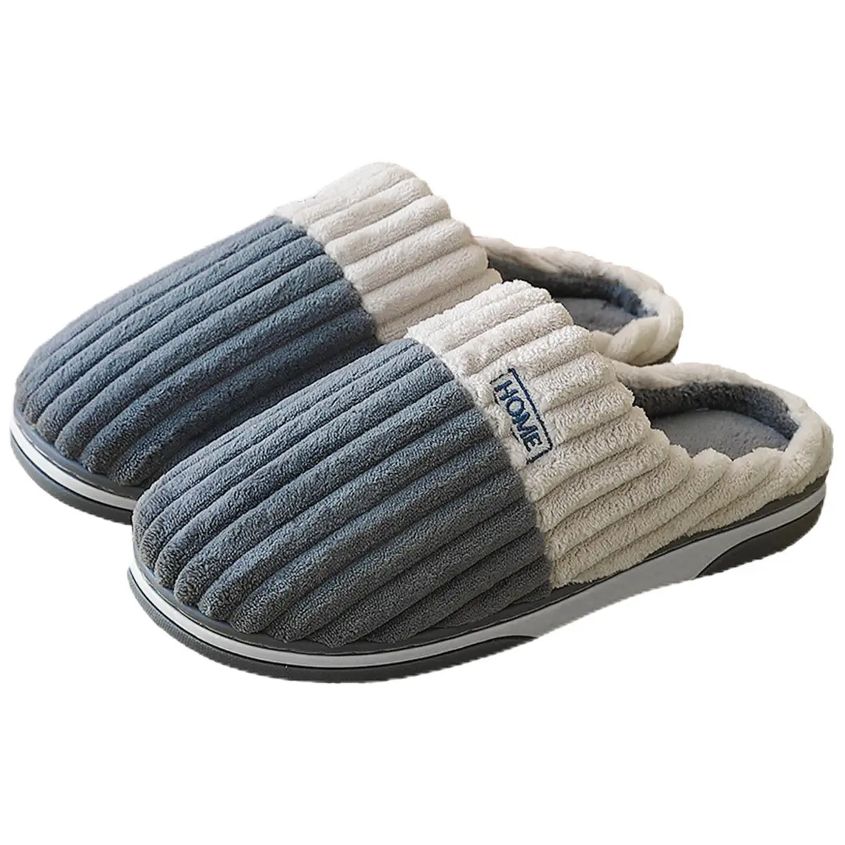 Pantufas Quentes Antiderrapantes para Mulheres e Homens, Chinelos Macios e Aconchegantes com Pelúcia Artificial.(Recomendado Escolher 1 Tamanhos Maiores). - 1