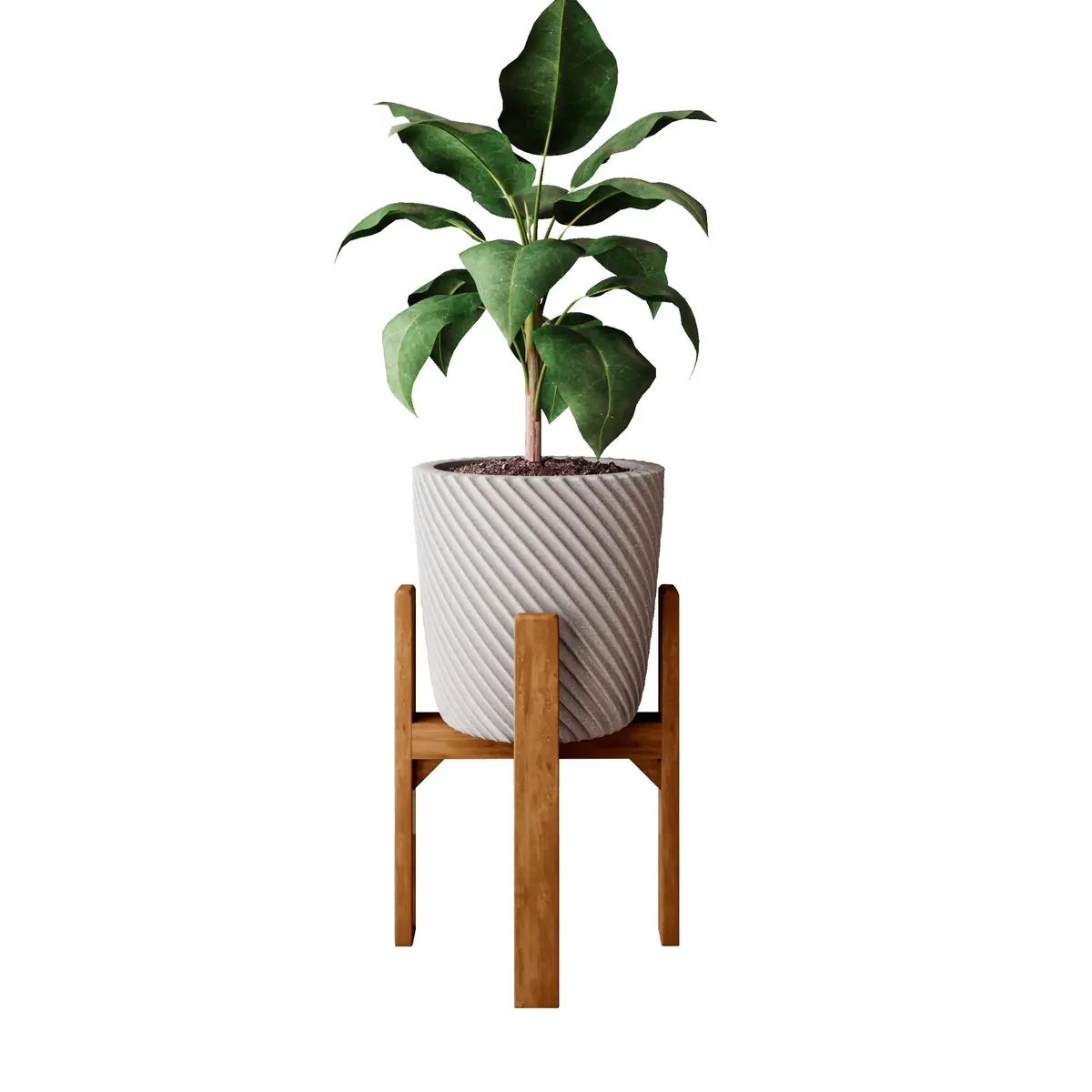 3B Móveis Suporte Tripé Madeira para Vaso 40cm - 1
