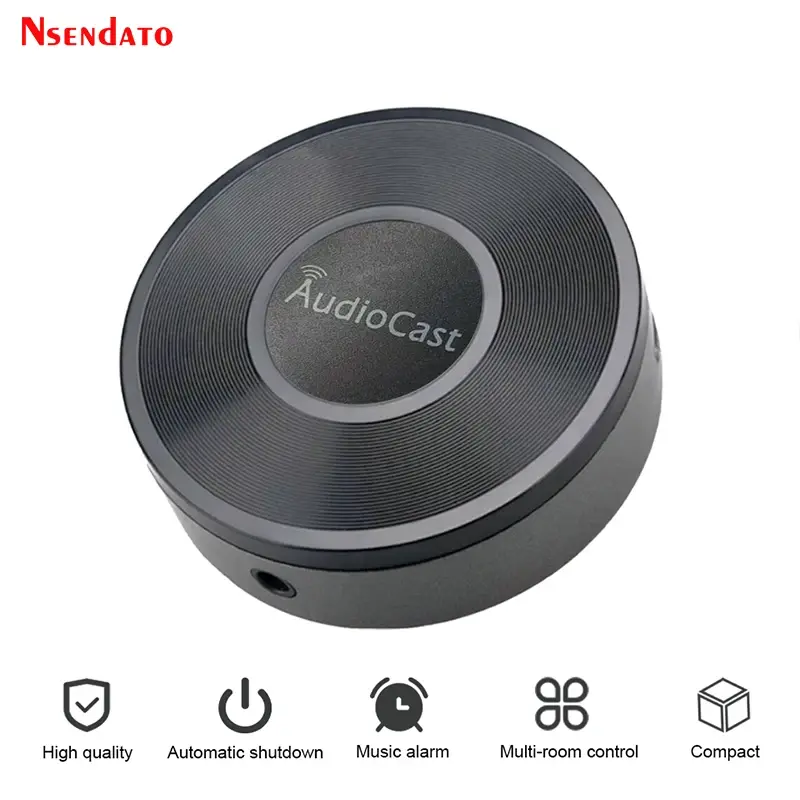 Audiocast M5 para Adaptador DLNA Airplay, Receptor de Áudio Sem Fio Wi-Fi para Streaming de Música, Caixa de Som para Spotify e Streams em Ambientes
