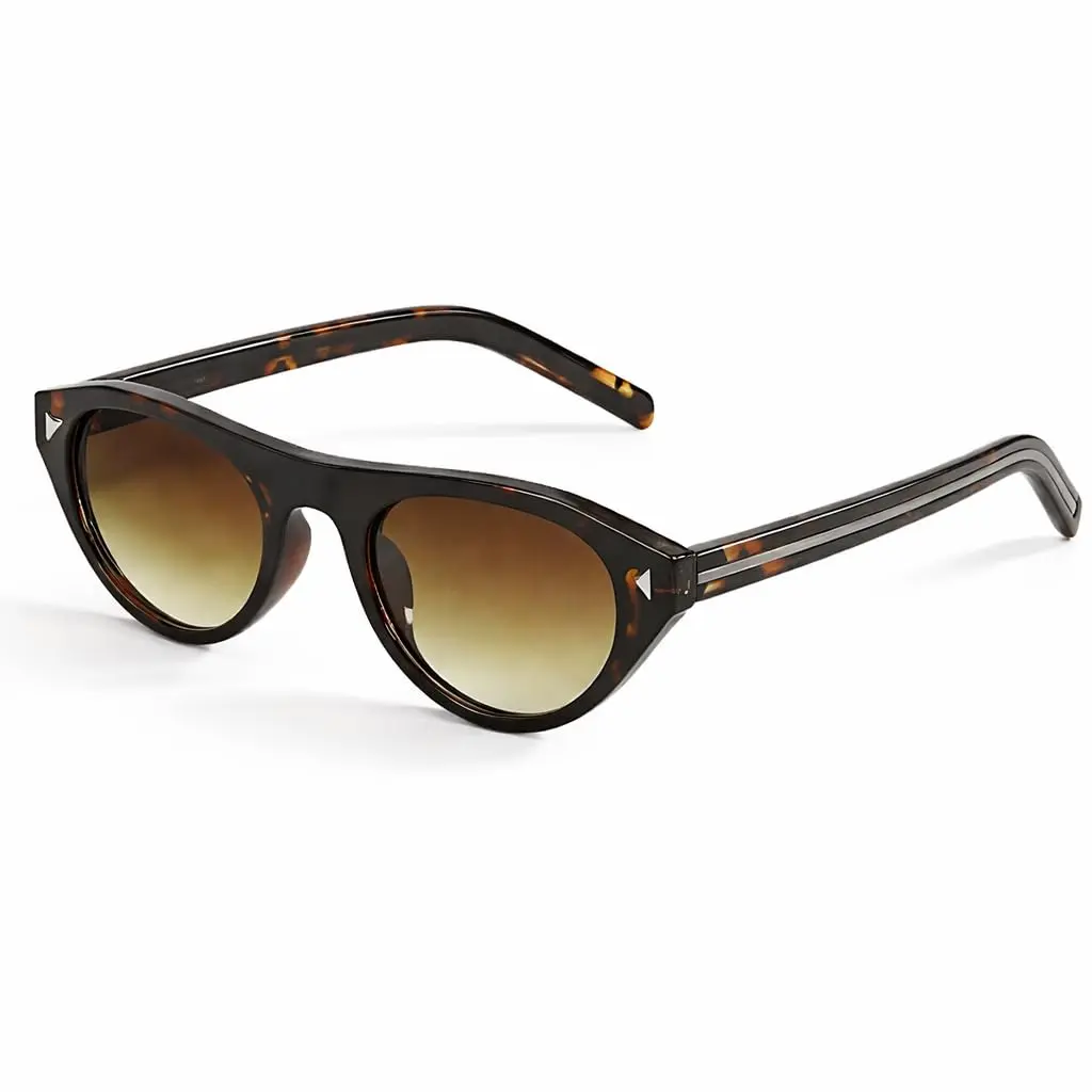 Óculos de Sol Feminino OIho de Gato Oval Retrô com Proteção UV400 – Armação Leve Estilo Vintage Fashion para Viagem, Direção e Looks Modernos