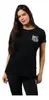 Camiseta Babylook Santos Feminina Escudo Bordado - 1