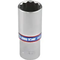 Soquete Estriado Longo 24mm com Encaixe 12Pol KING TONY-423024 - 1