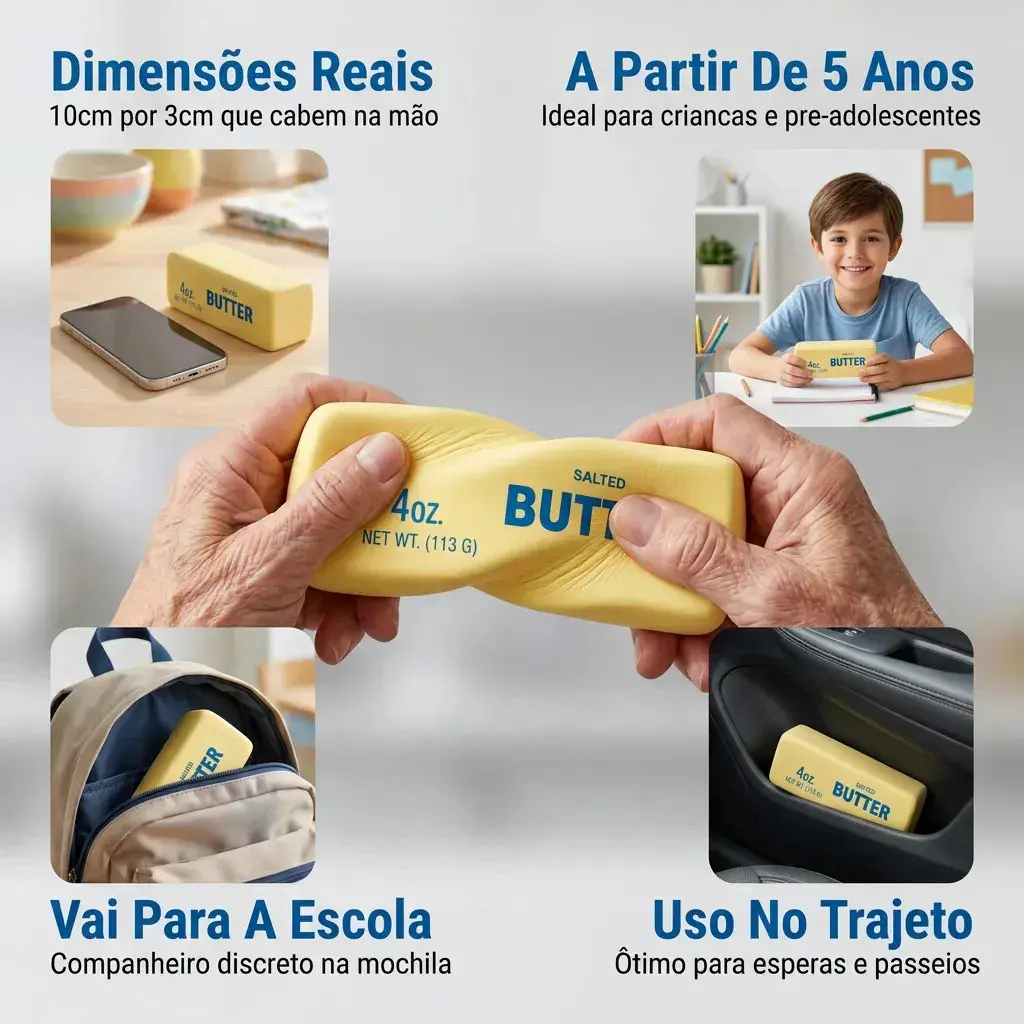 Squishy Barra De Manteiga Butter Viral Tik Tok Antiestresse De Apertar Taba Fidget Toy Slow Rising 10cm Espuma De Poliuretano Brinquedo Sensorial Alívio Da Ansiedade Para Crianças De 8 A 13 Anos thumbnail 4