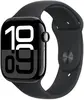 Apple Watch Series 10 GPS + Cellular, Caixa Preta Brilhante de Alumínio de 46 mm, Pulseira Esportiva Preta, Tamanho M/G - 1